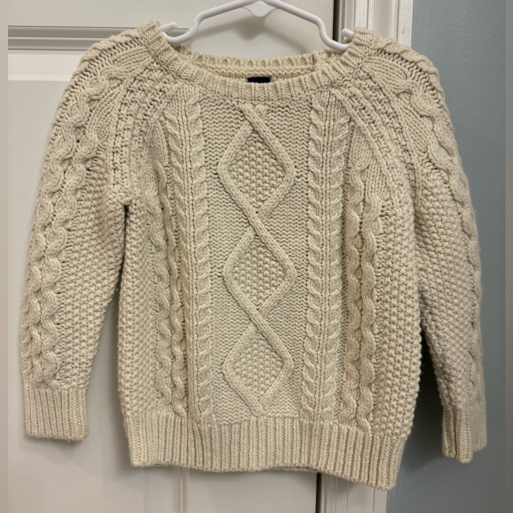 Gap Kids Ivory Fisherman Sweater